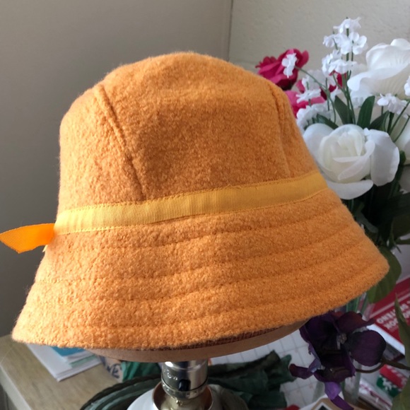 Gold bucket hat w ribbon hat band, slamm’n color! - Picture 3 of 4